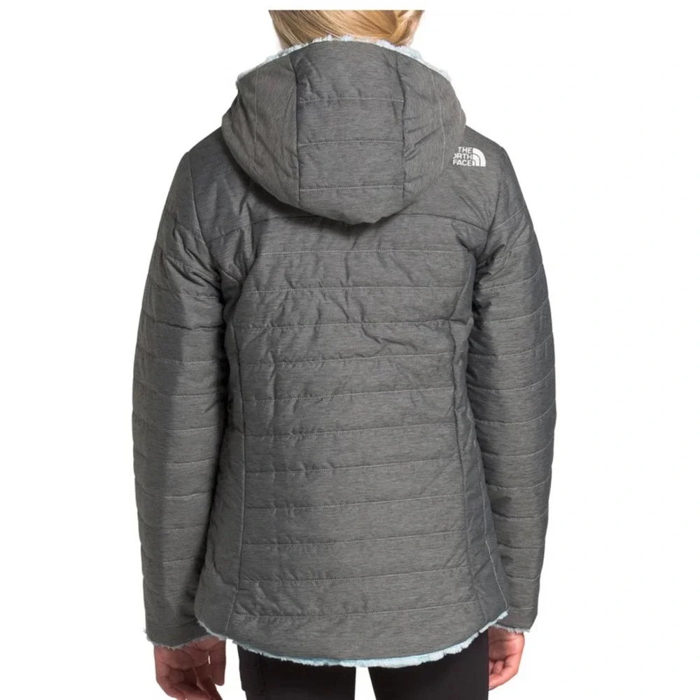 NWT The North Face Girls' Mossbud Swirl Parka in Gray & Starlight Blue (Sz. XXS)